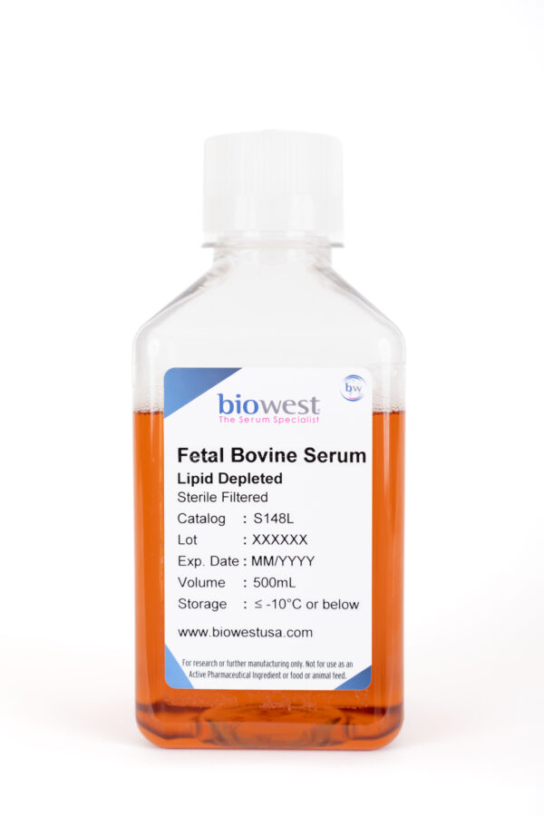Product bottle photo of Lipid Depleted Fetal Bovine Serum 500mL