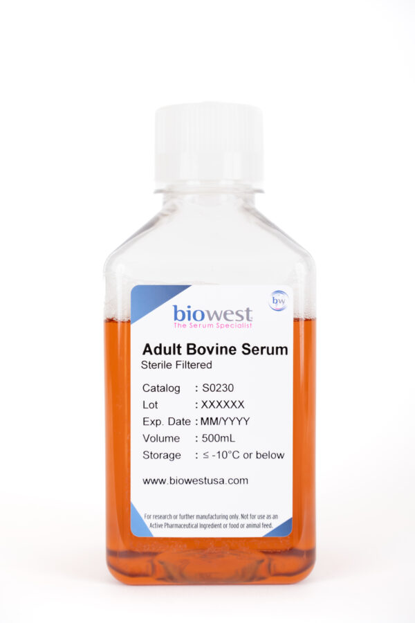 Product bottle photo of Adult Bovine Serum 500mL
