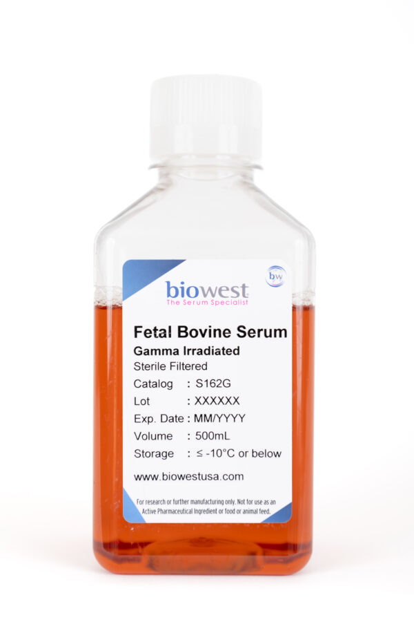 Product bottle photo of Gamma Irradiated Fetal Bovine Serum 500mL