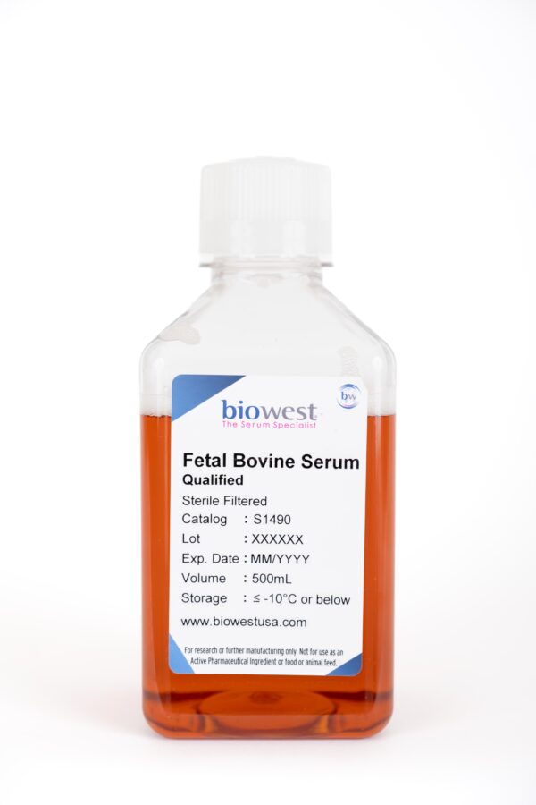 Product bottle photo of Qualified US Origin Fetal Bovine Serum 500mL