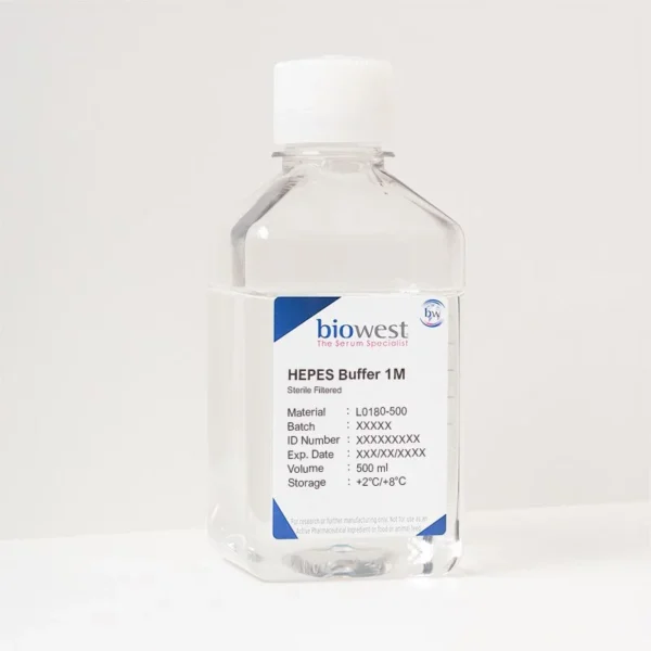 Product image of HEPES Buffer 1 M, 500 ml bottle.