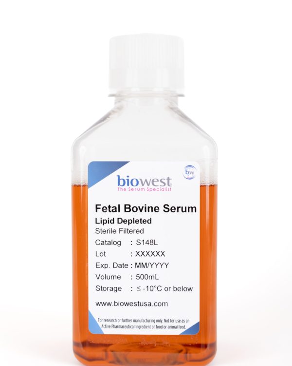 Product bottle photo of Lipid Depleted Fetal Bovine Serum 500mL
