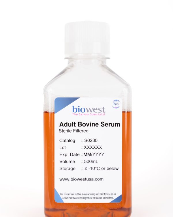 Product bottle photo of Adult Bovine Serum 500mL