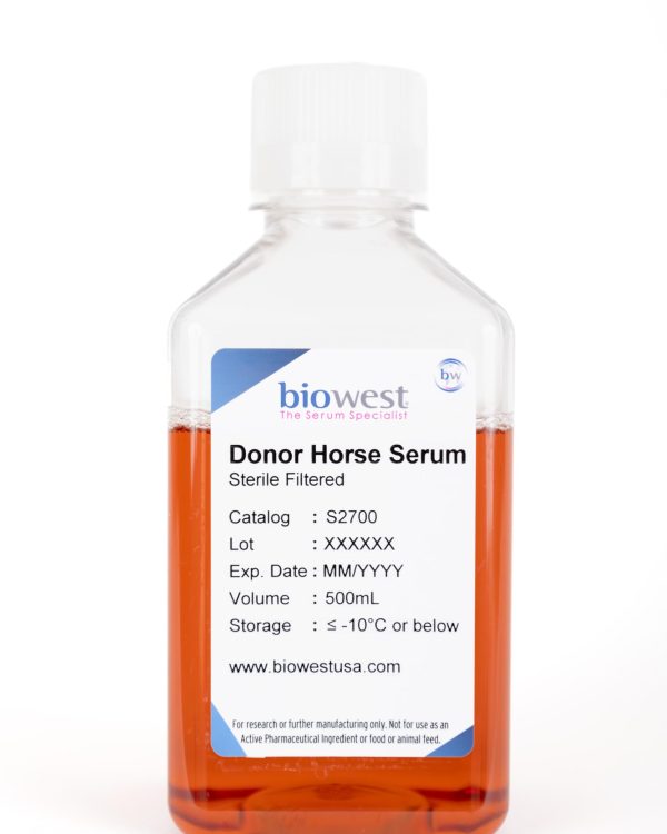 Product bottle photo of Donor Horse Serum 500mL